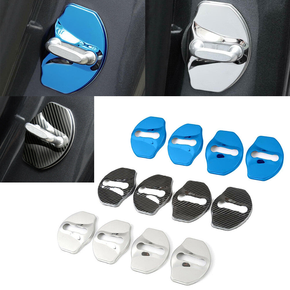 4x Protective Cover Door Lock Cover for Tesla Model 3 2018-2020 Left-hand Drive