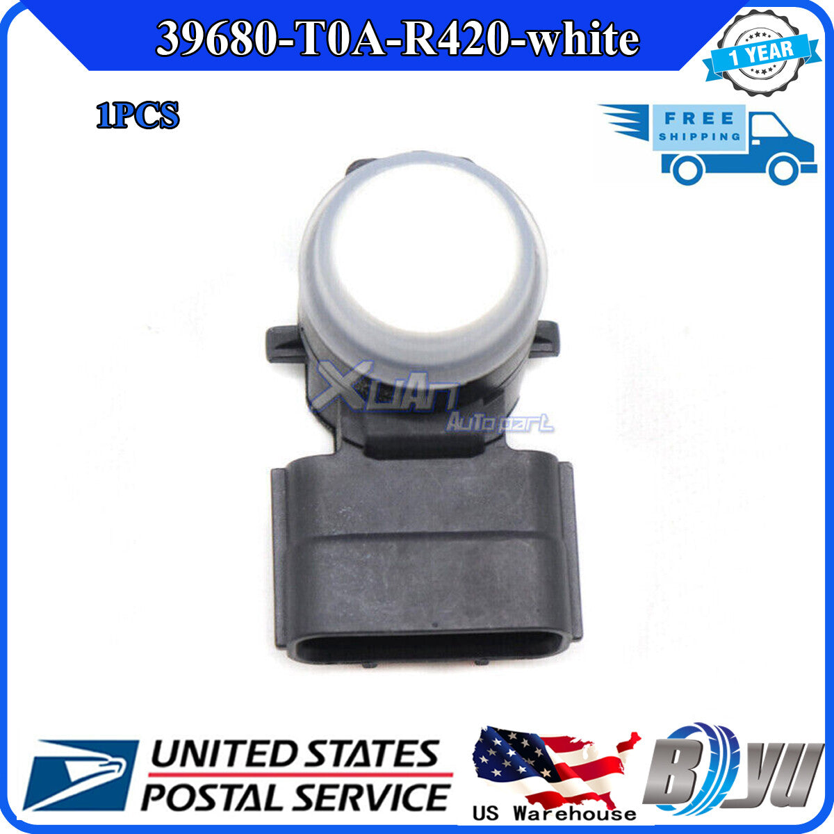 Bumper for Honda Accord 2.0L, White, Parking Assist Sensor PDC 39680T0AR420, Right Q