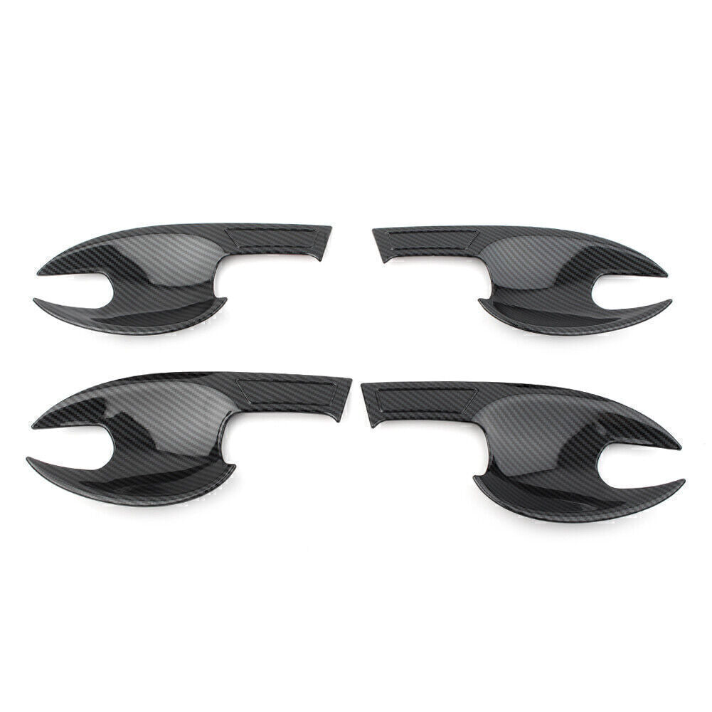 4 x Carbon Fiber Car Door Handle Bowl Cover Trim for Mazda CX-5 CX5 2017-2020 18