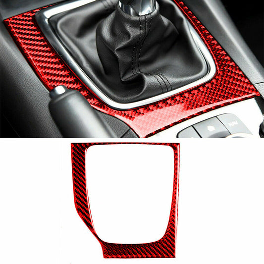 Carbon Fiber Car Interior Gear Shift Box Cover Trim for Mazda 3 Axela 2013-2016
