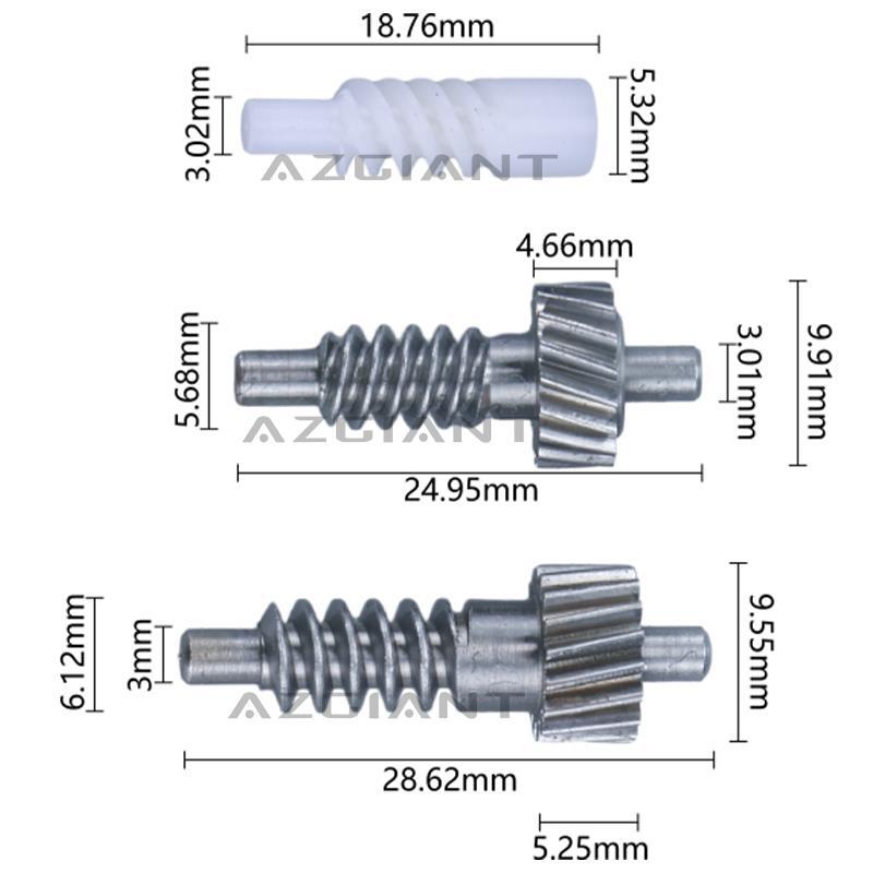 3-piece set of car side mirror folding motor gear repair kit suitable for Acura TLX / ILX / TSX