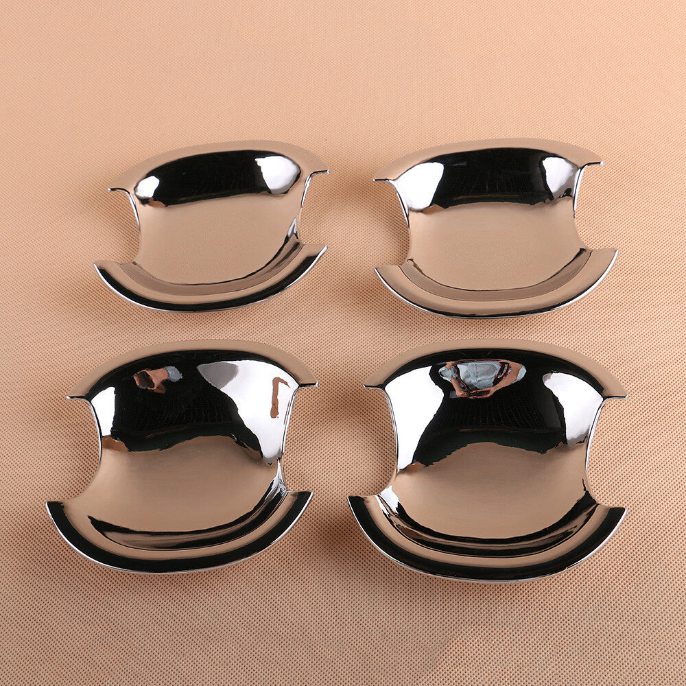 4 Door Handle Cup Bowl Bezel Cover Trim Chrome Fit for Toyota for Camry 2012 - 2014
