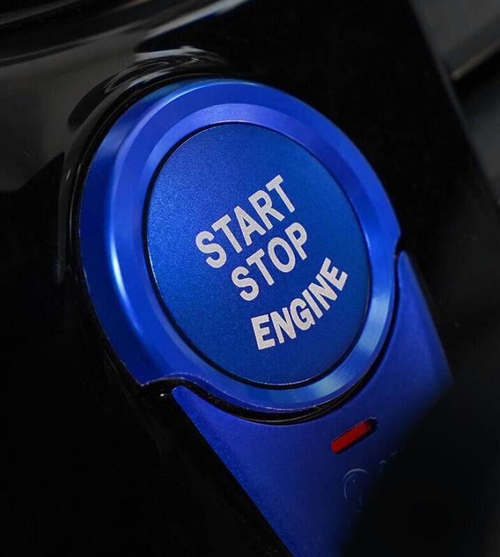 For 7 2016-2022 Blue Aluminum Start Button Ignition Switch Cover Trim n