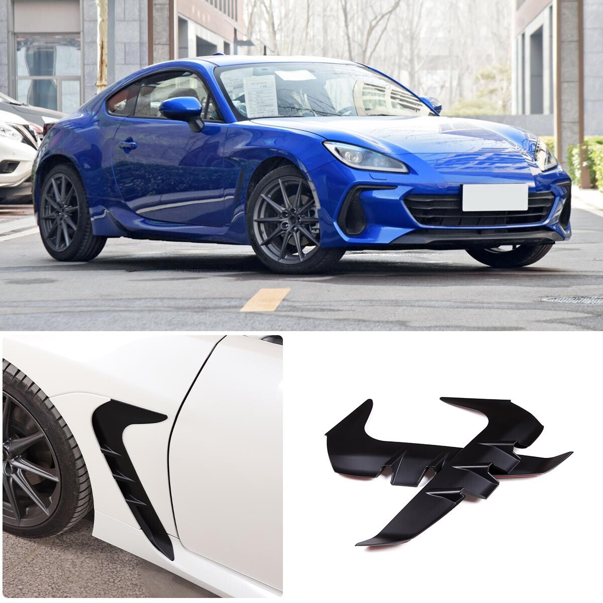 for Camry 2018-2021 Exterior Window Vent Louver Cover Glossy Black- v