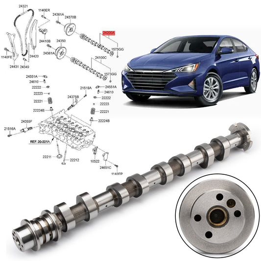 Exhaust camshafts suitable for 2017-2021 for Hyundai for Elantra 2.0L 242002E074 24200-2E084 ( ) v