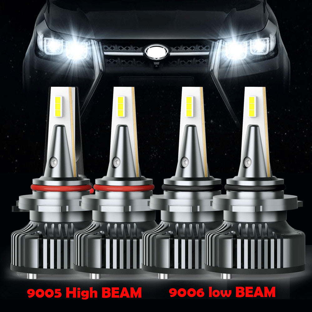 Combination 9005+9006 16000LM CANBUS LED headlight kit high and low beam bulb 6500K white - v