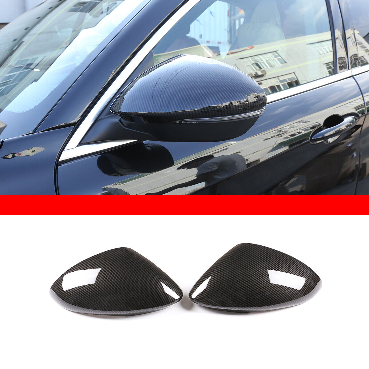 ABS carbon fiber rearview mirror caps for Alfa Romeo for Stelvio 2017 - 2023 n