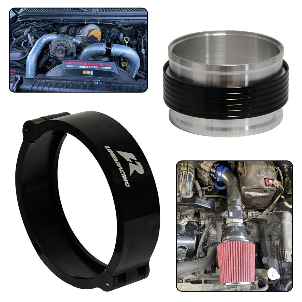 3.5'' 89mm Aluminum HD Intake V-Band Clamp Flange Intercooler Pipe Quick Release