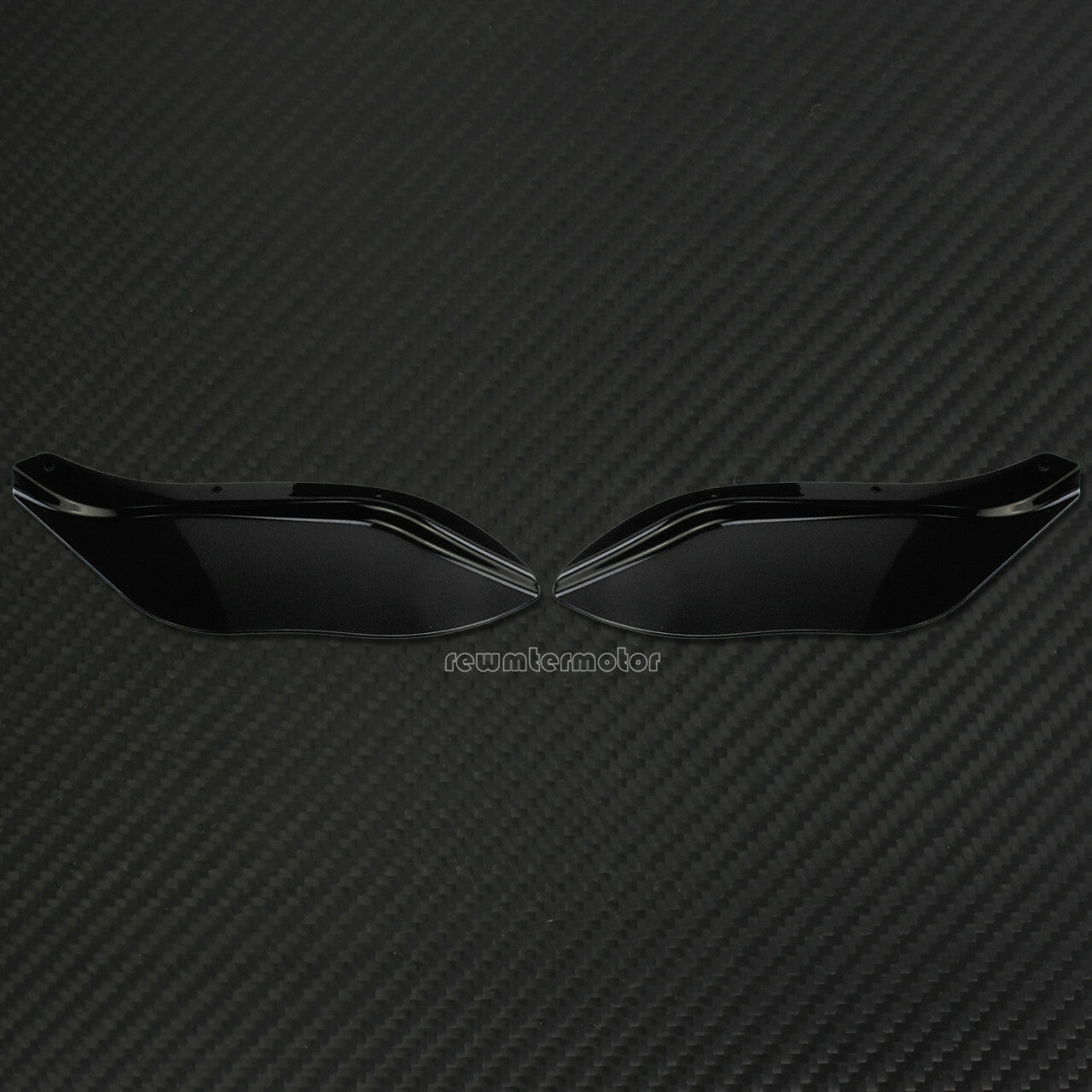 Side Wing Windshield Air Deflector Black Fit for Harley Touring FLHR FLHT 96-13