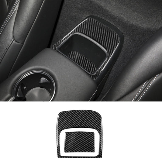 2Pcs Carbon Fiber Rear Console Storage Cover Trim for Toyota Supra 2019-2022