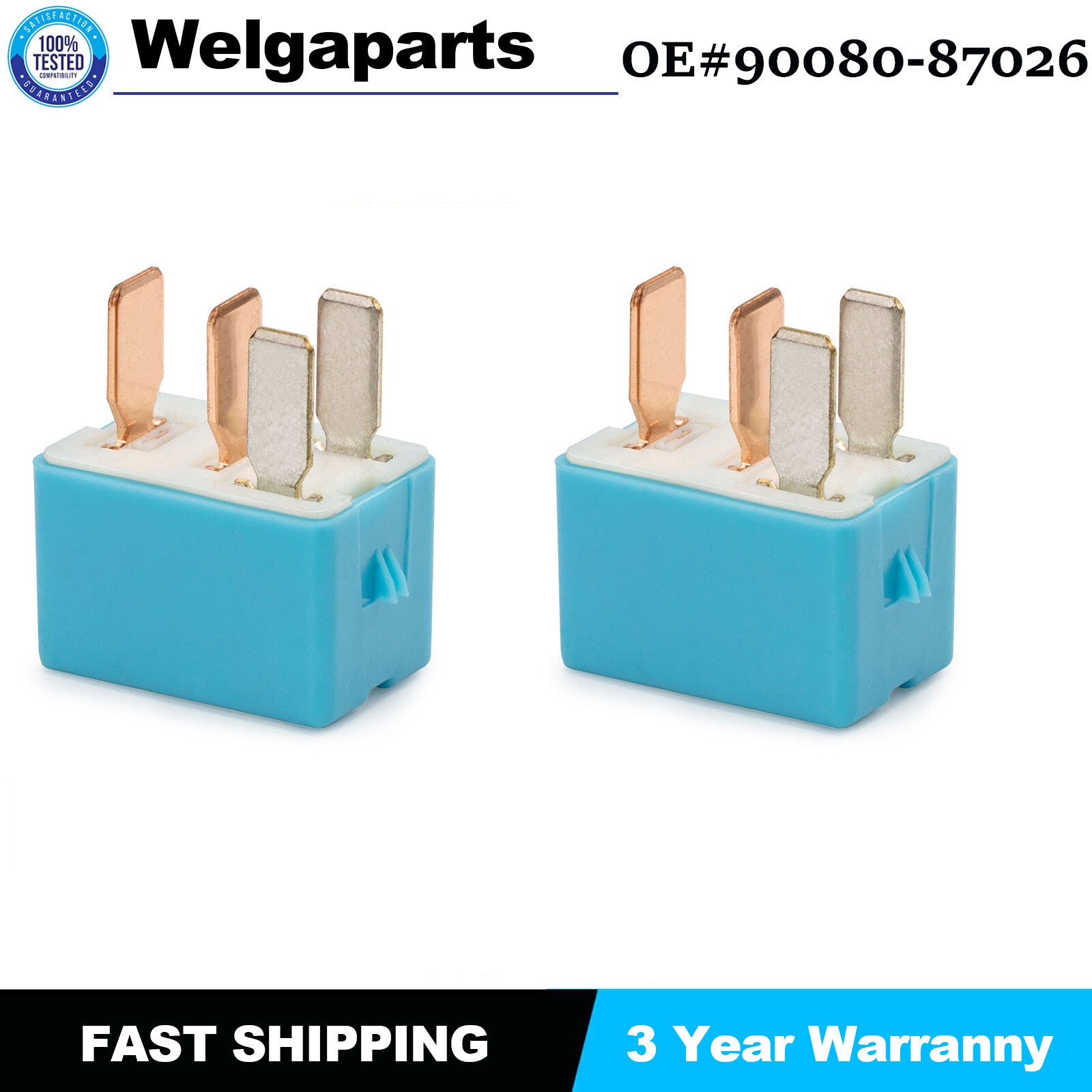 2PCS Fog Lights 4Pin Relay Module Unit for Toyota 4Runner for Lexus 90080-87026