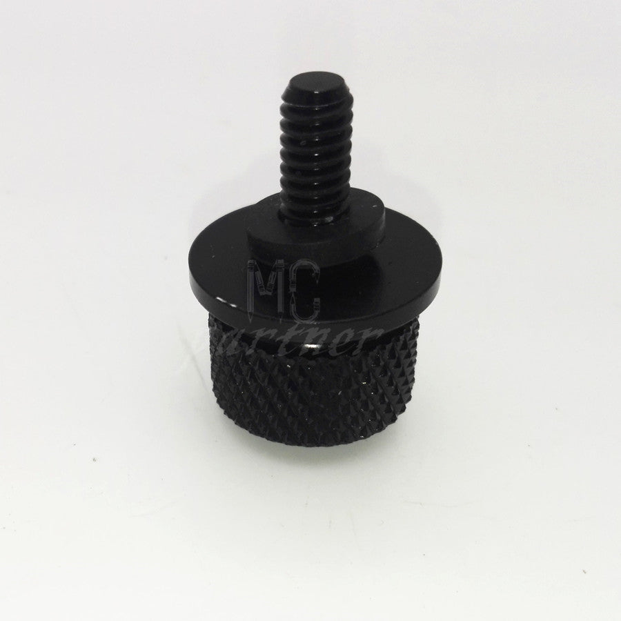 Black Billet Aluminum Knurled for Seat Bolt for Harley Sportster Dyna Touring