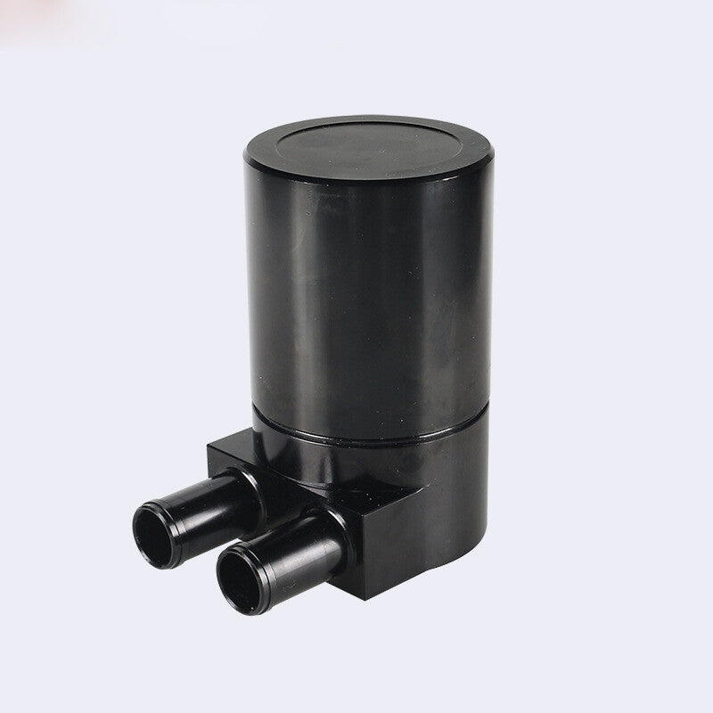 Oil Catch Can Tank with Silicone Radiator Hose Black Aluminum Alloy Reservior