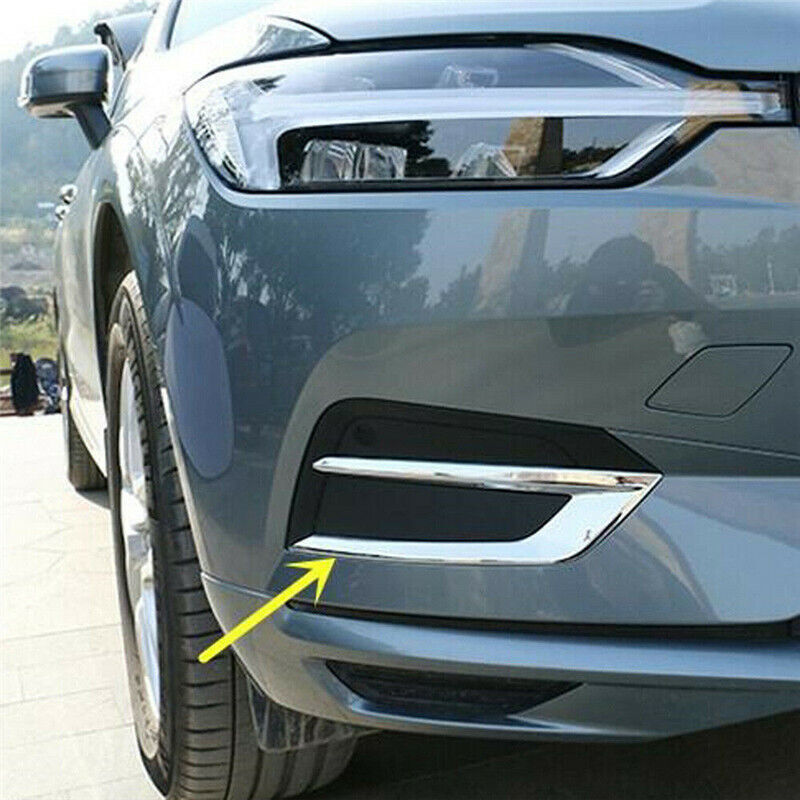 Fit for Volvo XC60 2018-2021 Chrome Front Fog Lamp Light Decor Cover Trim 2PCS
