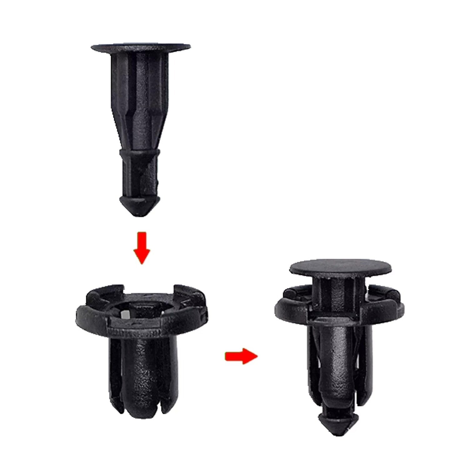 30Pcs Rivet Fastener Fender Retainer Push Clip MR200300 for Mitsubishi for Honda