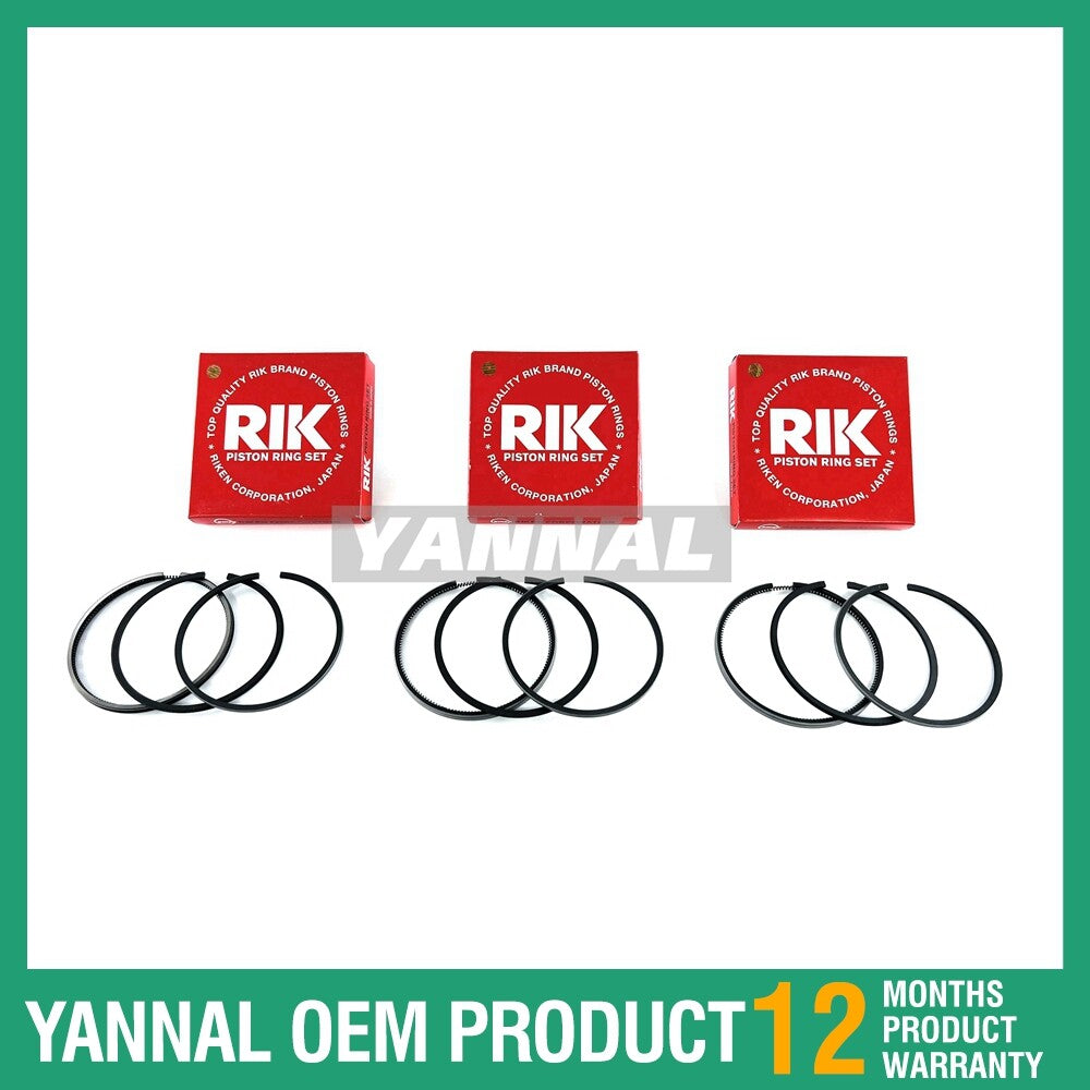 3T84 3D84-1 Pistol Ring Kit Engine for Excavator Loader Aftermarket Parts -