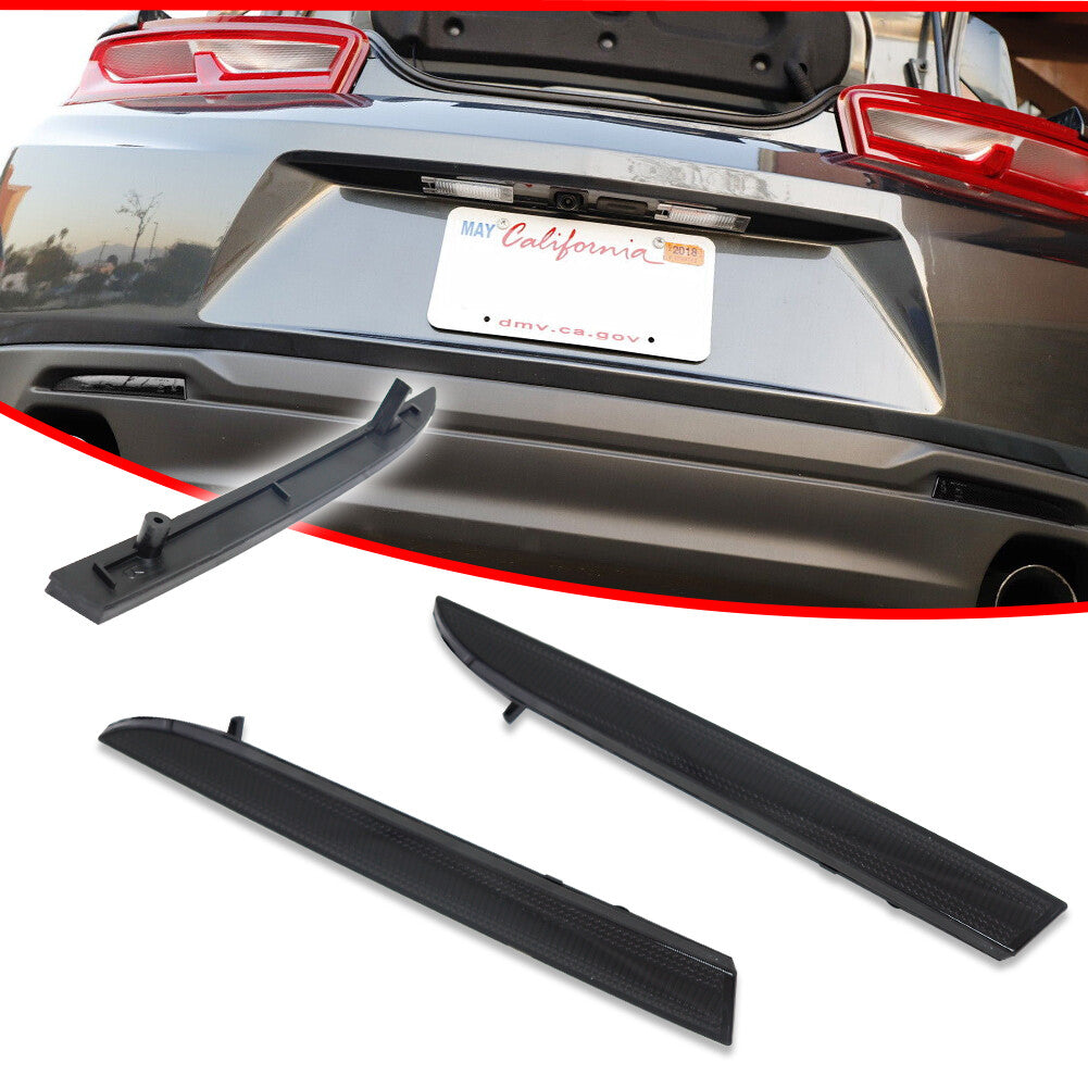 Rear Bumper Smoked Reflector Lens Trim 1 Pair for for Cadillac 13-19 ATS/ 17-18 XT5- v