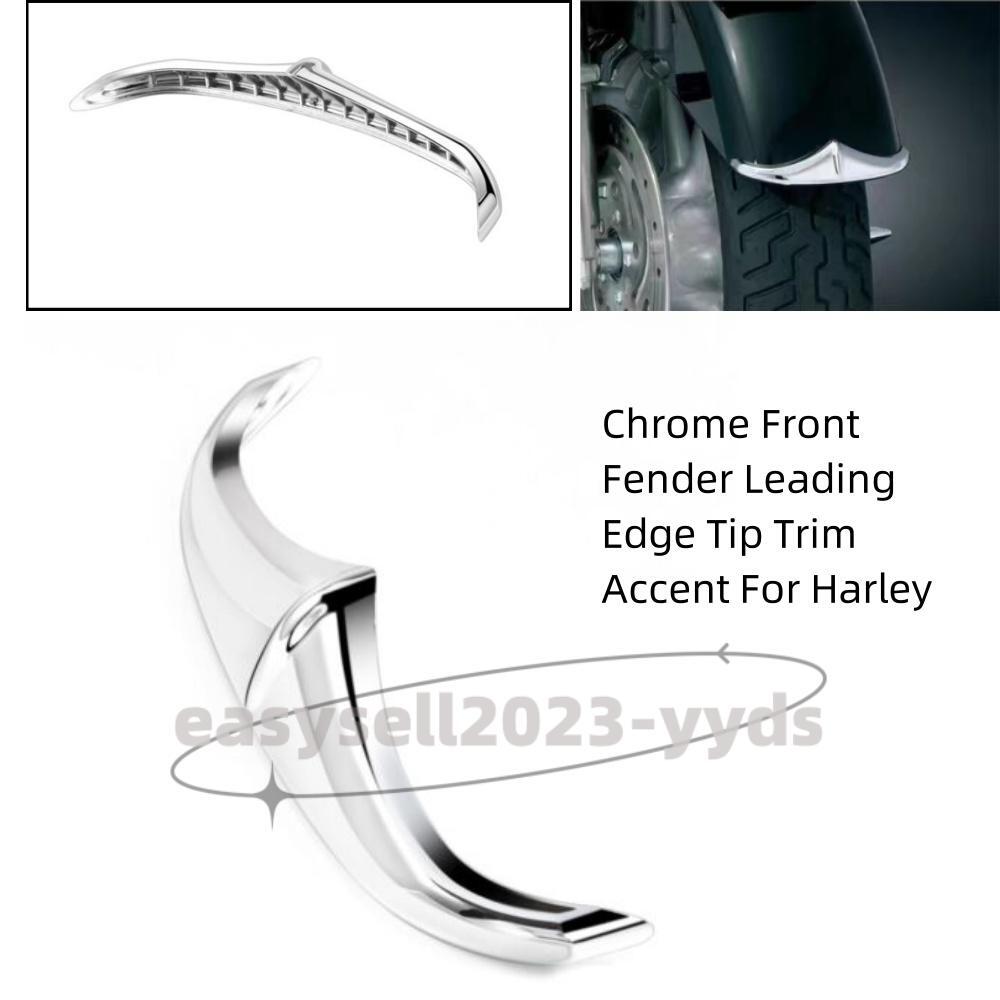 Chrome Front Fender Leading Edge Tip Trim Accent for Harley Street Glide 2014-19