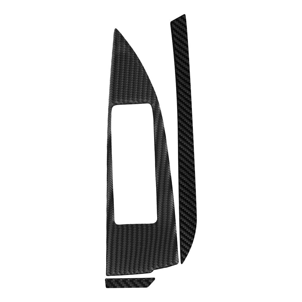 Carbon Fiber CD Player Frame Panel Trim Cover Sticker for Audi A4 S4 2005-2008 v