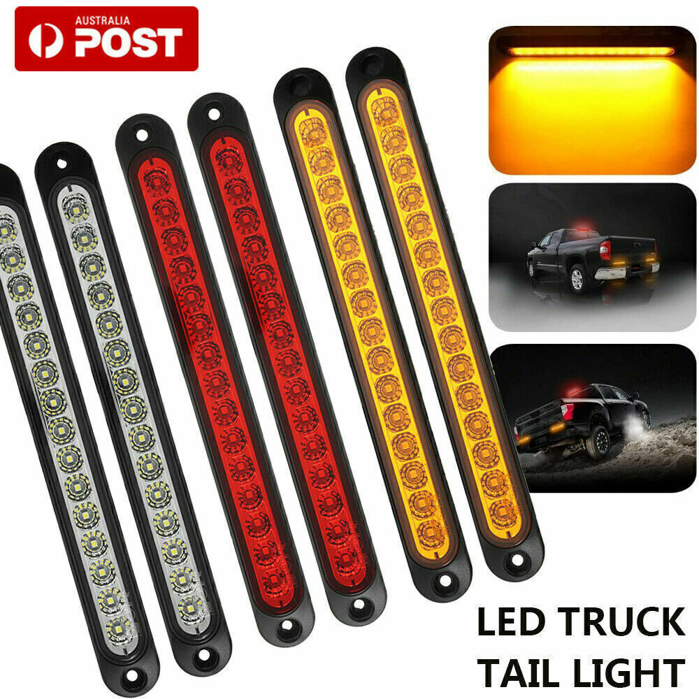 2-8x 15LED Tail Lights UTE STOP Brake Indicator Reverse Slim Truck Trailer Light