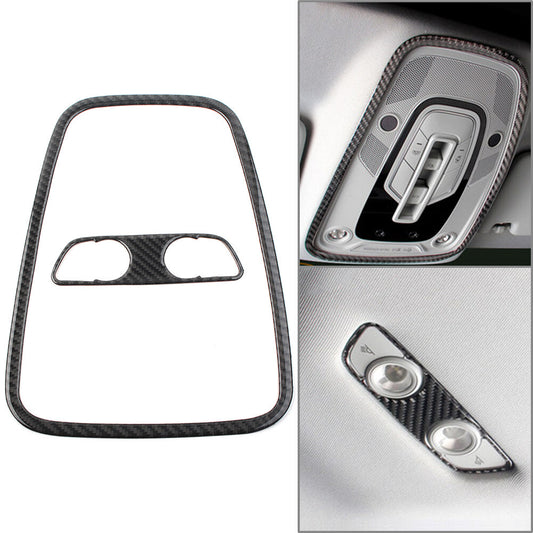 2Pcs Carbon Fiber Car Reading Light Cover Trim Fit for Audi A4 B9 2017-2020 2018 19
