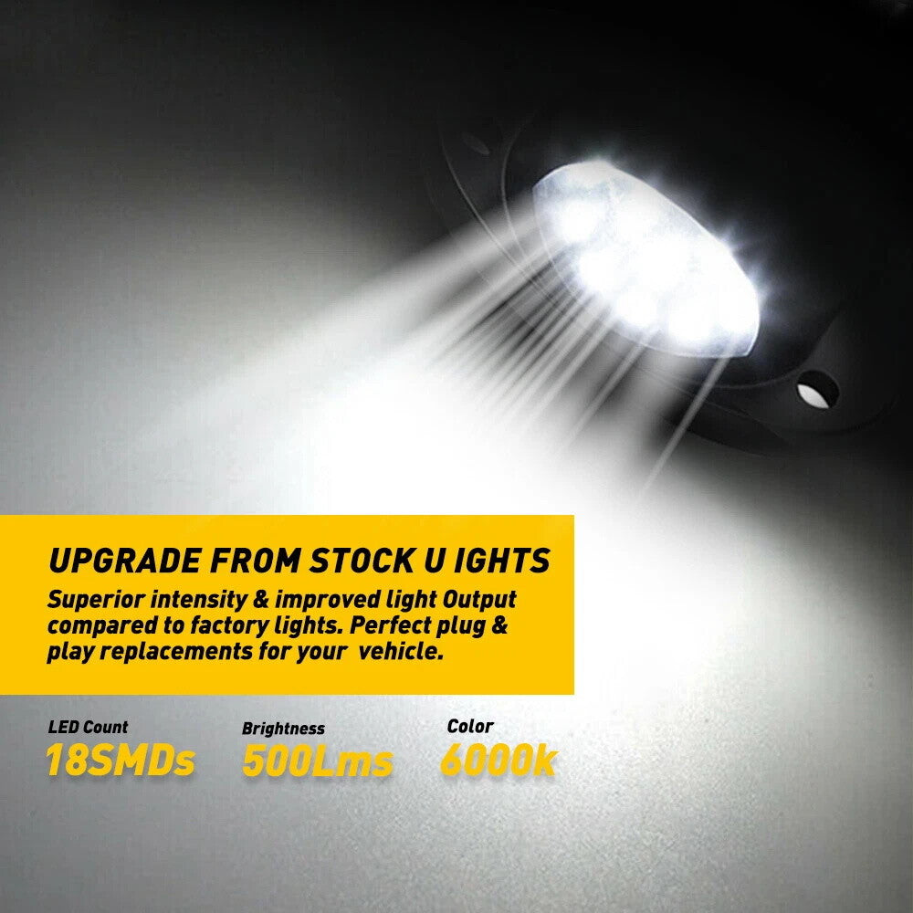 For 1994-2001 for Dodge for Ram 1500 2500 LED License Plate Light With Socket Assembly Q