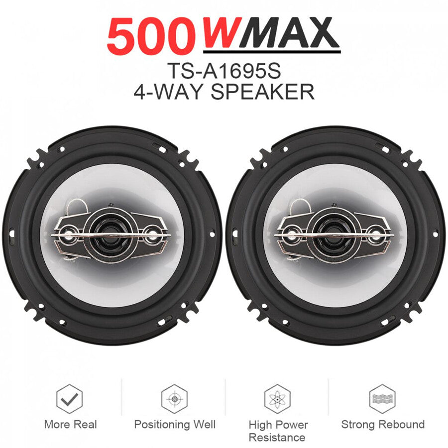 2pcs 6 Inch 500W Car Coaxial Hifi Auto Music Stereo Full Range Frequency Speaker
