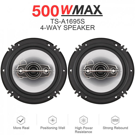 2pcs 6 Inch 500W Car Coaxial Hifi Auto Music Stereo Full Range Frequency Speaker