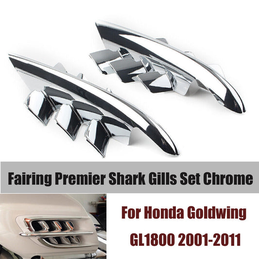 for Honda Goldwing GL1800 2001 - 2011, chrome gill rectifier accents. n