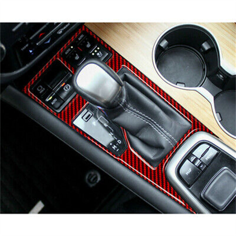 Red Carbon Fiber Gear Shift Panel Trim Fit for Lexus RX300 270 200T 450H 2016-19