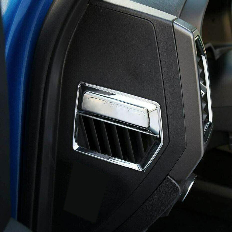 For 2015-2020 F150 Chrome Interior Side Air Vent Outlet Cover Trim 2P v