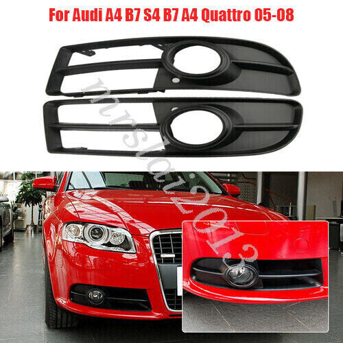 For 2005-2008 for Audi for A4 S4 B7 Front Fog Light Grille Cover Bumper Grill LeftRight