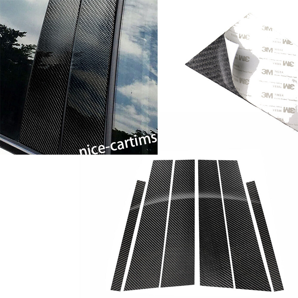 Carbon Fiber Window Pillar Posts Panel Cover for Mercedes-Benz GLE Class 2015-19