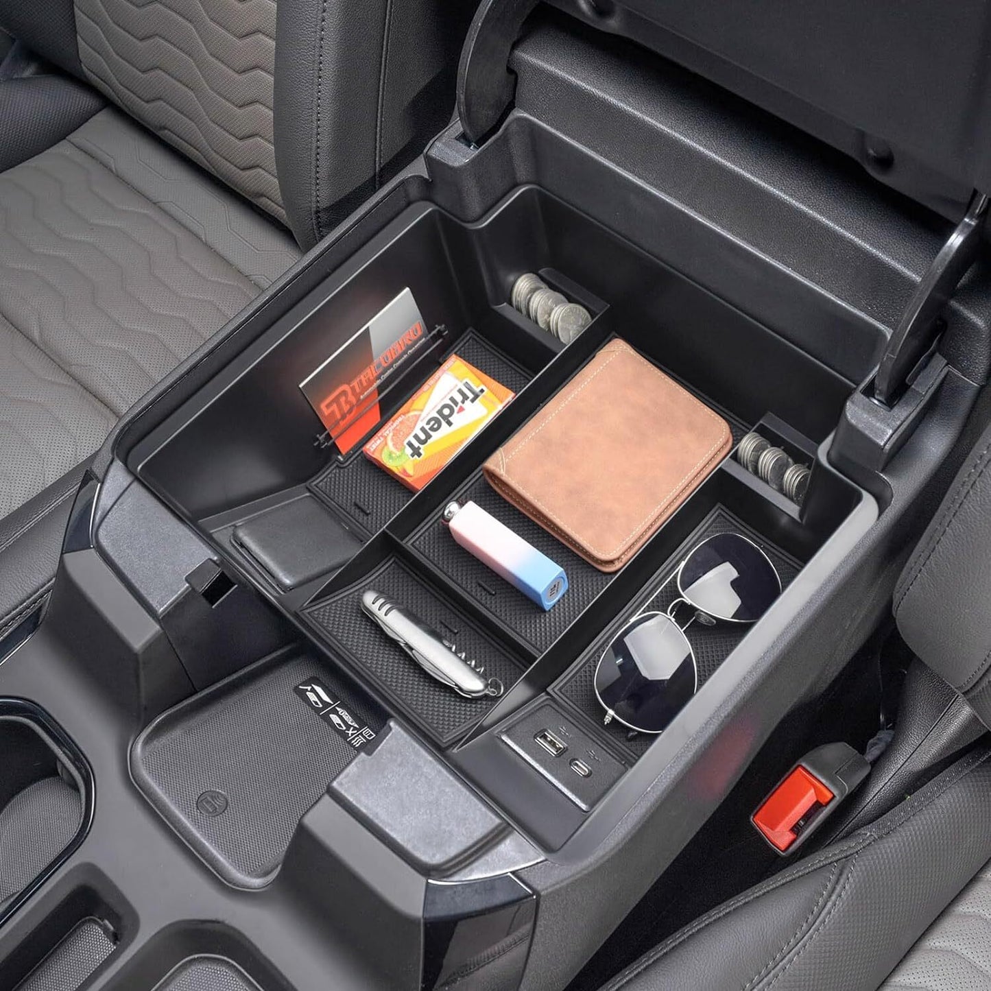 Suitable for 2022-2024 Silverado 1500 Cab Center Console Storage Box/Organizer Tray n