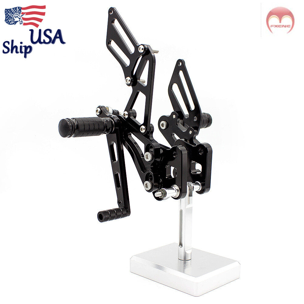 CNC black gear feet suitable for Suzuki GSXR600, GSXR750 (2006, 2007, 2008, 2009, 2010-).