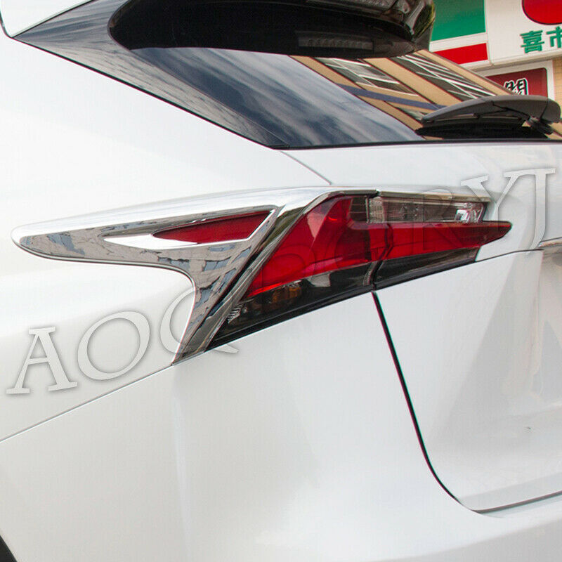 4Pcs Chrome Rear Taillight Moulding Cover Trim for LEXUS NC200T NX300H 2015-2017