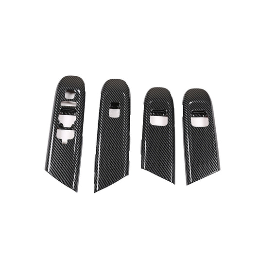 Window lift switch decorative cover for the 2022 C-Class in carbon fiber style. n