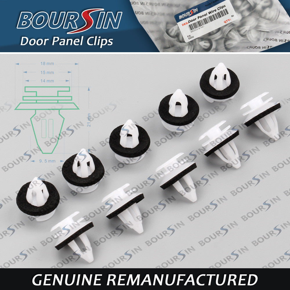 50x Door Trim Panel Clips for BMW E34 E36 E38 E39 E46 for X5 M3 M5 - With Seal Ring Q