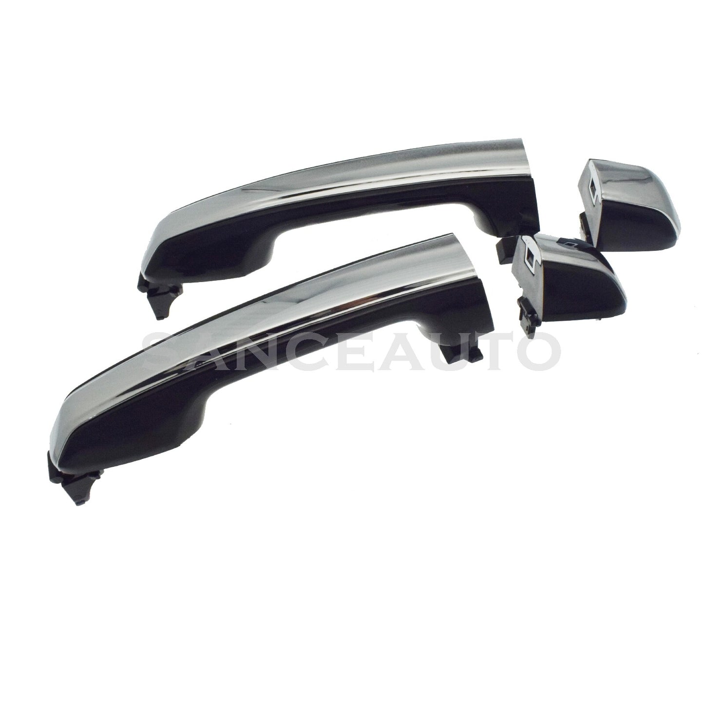 2-pack for LEXUS GX460 2010-2017 rear left chrome black exterior door handle - n
