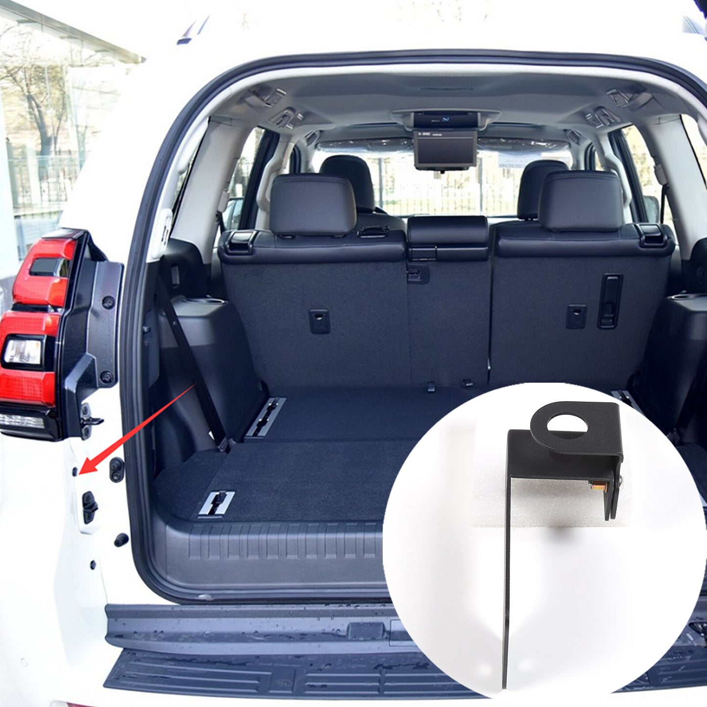 Iron car tailgate antenna bracket mounting accessories suitable for Prado 2010 - 2022 n