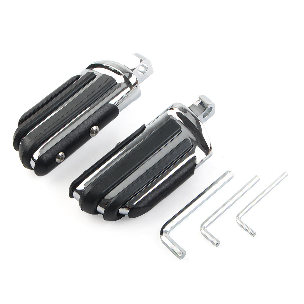 2x Male Foot pegs Footrest Pedal 32mm 1.25 for Harley Iron XL 883 1200 Dyna
