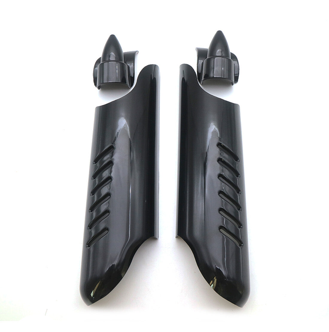 Black Fork Lower Leg Deflector Shield Cover for Harley Glide Road king 2000-2013 Q