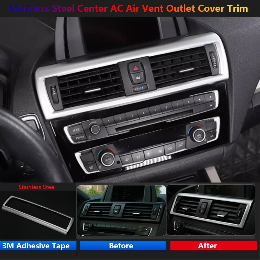 Stainless for BMW 1 Series F20 Car Center Console AC Air Vent Outlet Cover Trim