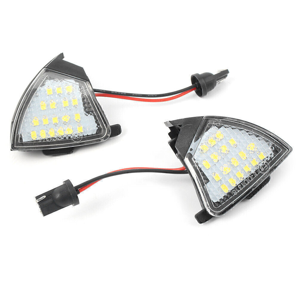 for VW for Golf 5 for Jetta for Passat 2x 16LED White Under Side Mirror Puddle Lights Bulbs