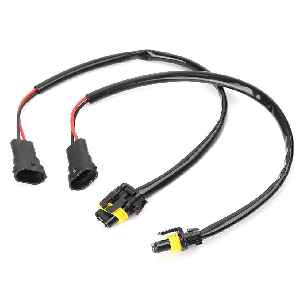 H8/H11-To-9006 Headlight Conversion Pigtail Connectors Wiring Harness