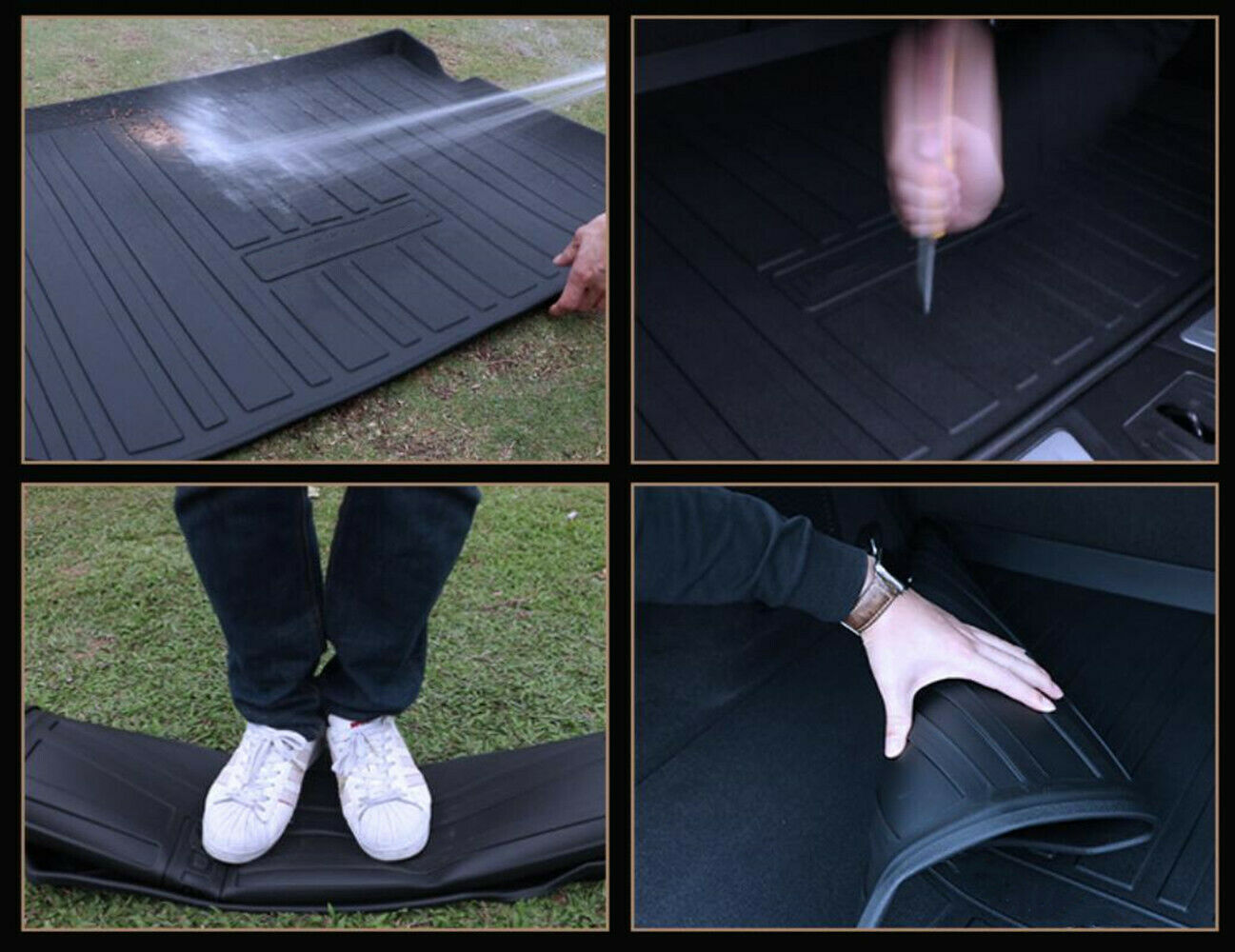 for Volkswagen ID.4 2021-2023 Car Cargo Liner Trunk Floor Mat TPO Waterproof Pad