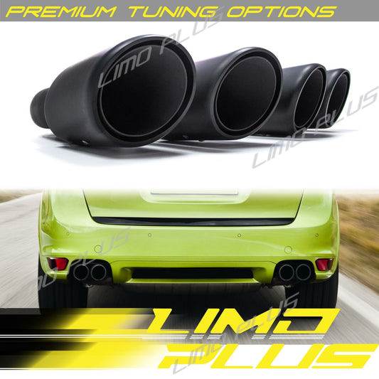 Matte Black Exhaust Tips Tailpipe for Porsche for Cayenne 2011-2014 Long Type Q