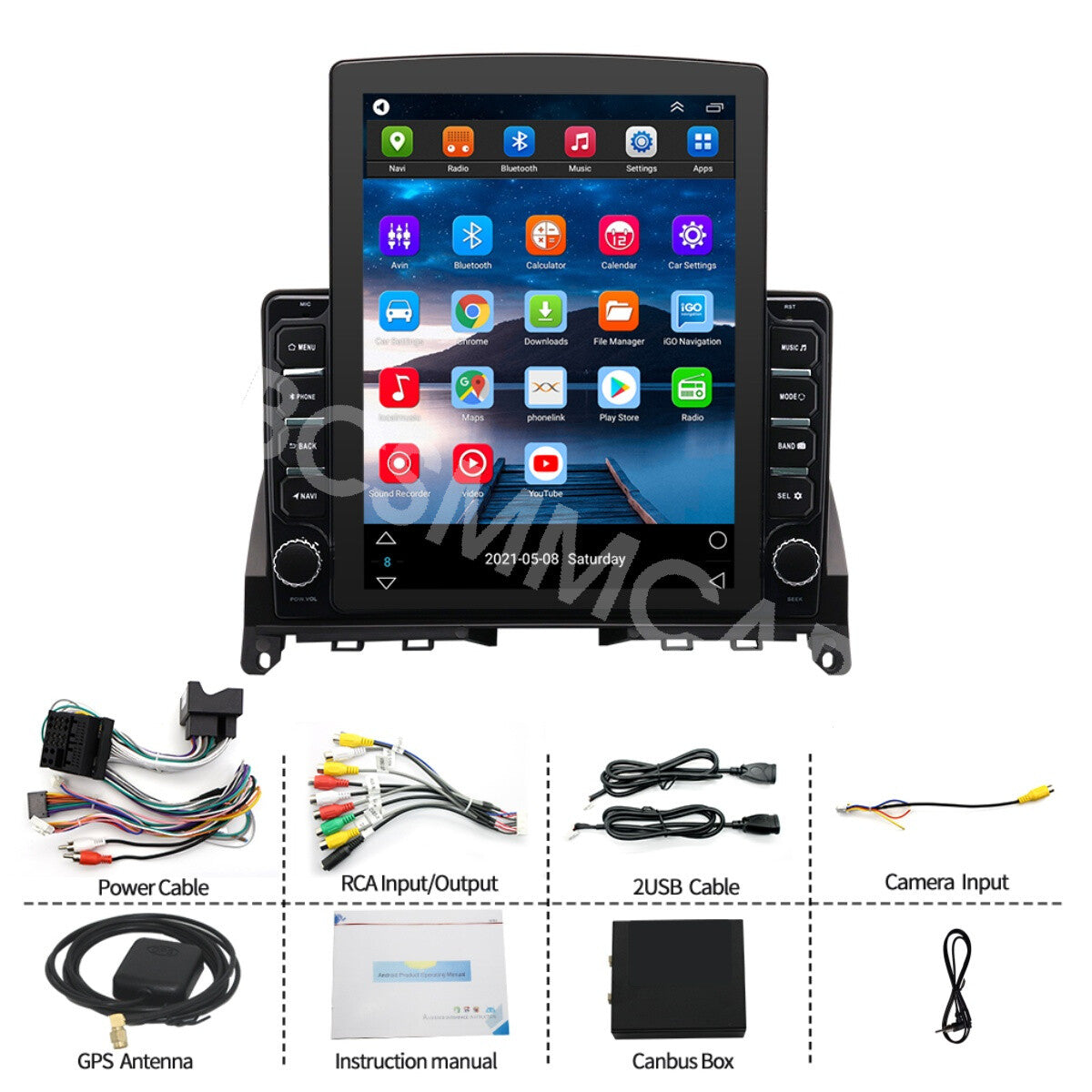 Car Stereo Radio GPS Navi WIFI Fit for Mercedes Benz C Class W204 S204 2007-2010