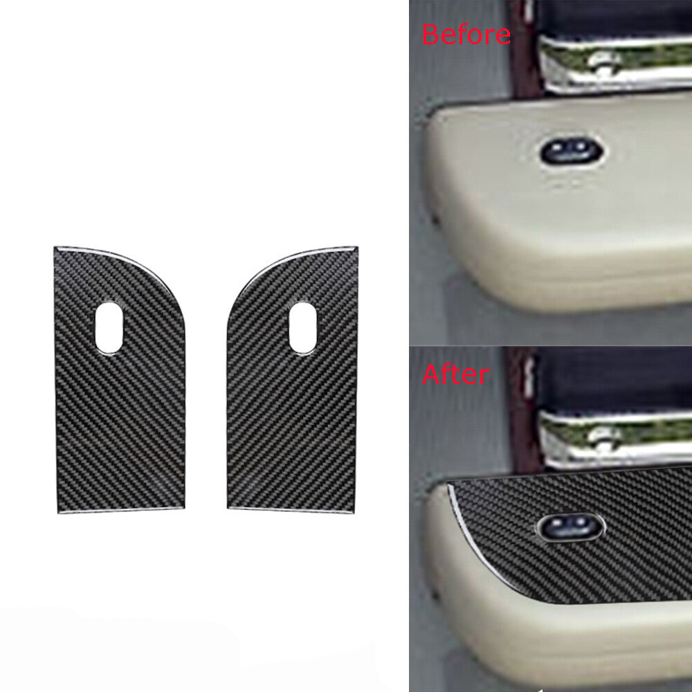 8X Red Carbon Fiber Window Lift Cover Trim for Subaru Outback Legacy 2015-2017 v