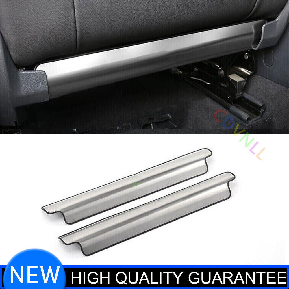 2P for Volkswagen Atlas 18-23 Silver Steel Rear for Seat Anti-Kick Panel Trim Strip